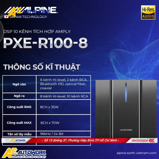  	PXE-R100-8 BỘ XỬ LÝ DSP 10 KÊNH TÍCH HỢP AMPLY