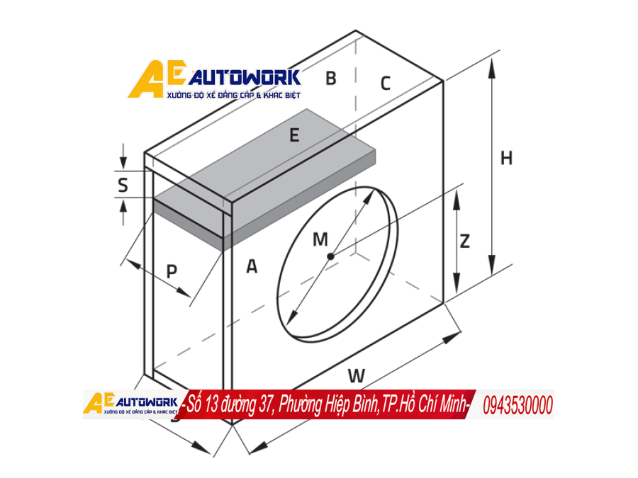 Sơ đồ đóng thùng hở Reflex cho loa Hertz MPS 250