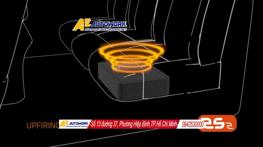 Thùng loa Hertz MPBX lắp đặt hướng lên