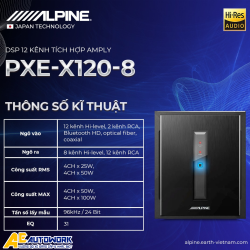 PXE-X120-8 BỘ XỬ LÝ DSP 12 KÊNH TÍCH HỢP AMPLY