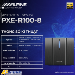 PXE-R100-8 BỘ XỬ LÝ DSP 10 KÊNH TÍCH HỢP AMPLY